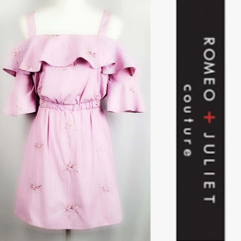 ROMEO+JULIET PINK COLD SHOULDER DRESS SIZE S/M